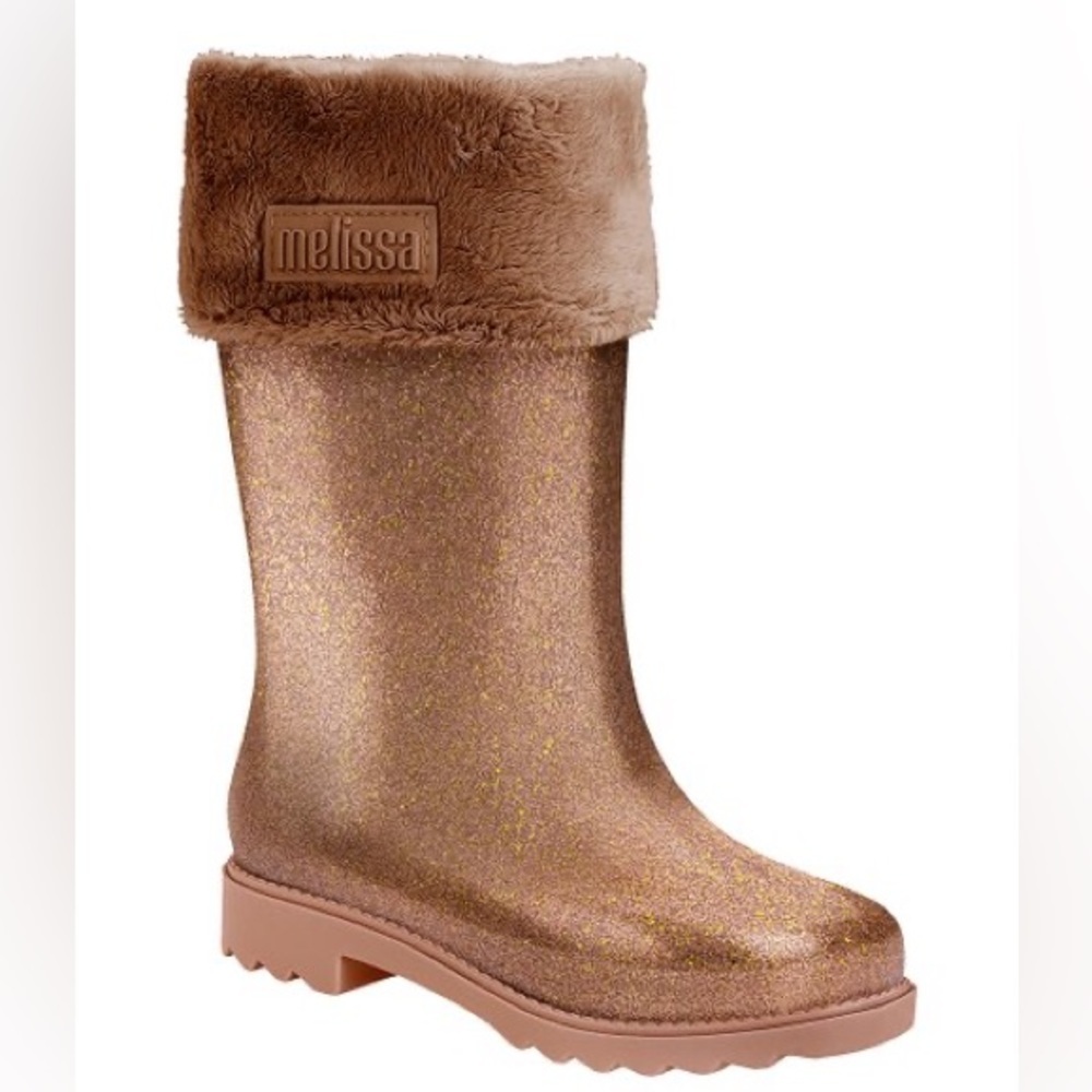 New Mini Melissa | Brown‎ Glitter Mel Winter Boot
